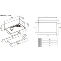 Кухонная вытяжка Meferi INBOX45BK Light