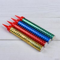 Набор свечей-фонтанов для торта Страна Карнавалия Радужные 3505786 (4 шт)