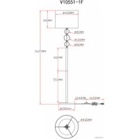 Торшер Moderli Brulee V10551-1F