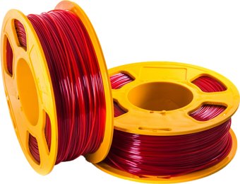 Пластик U3Print GF PETG 1.75 мм 1000 г (рубиновый, светопропускающий)