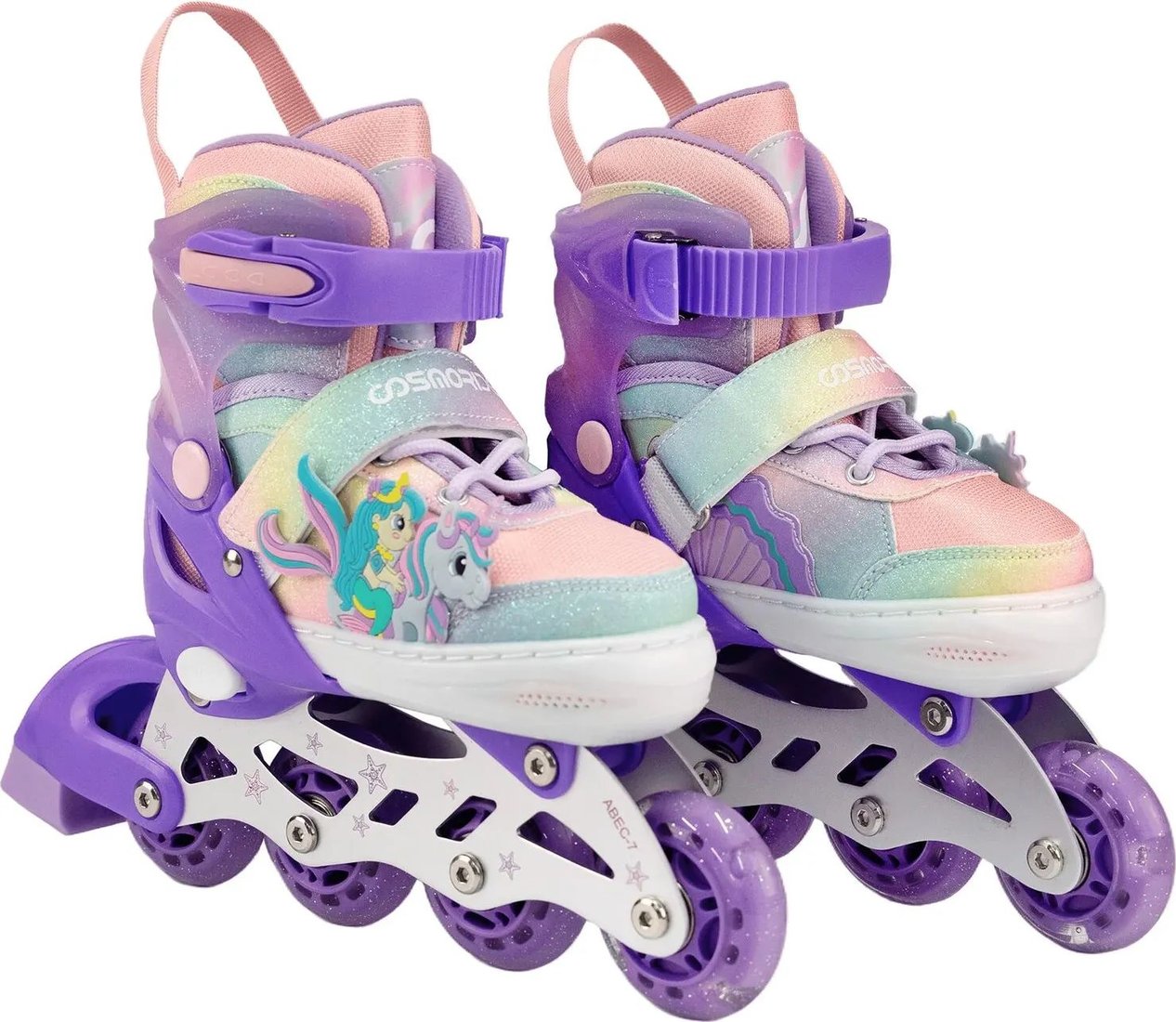 

Роликовые коньки Cosmoride Cleo (р-р 35-38, белый/фиолетовый)