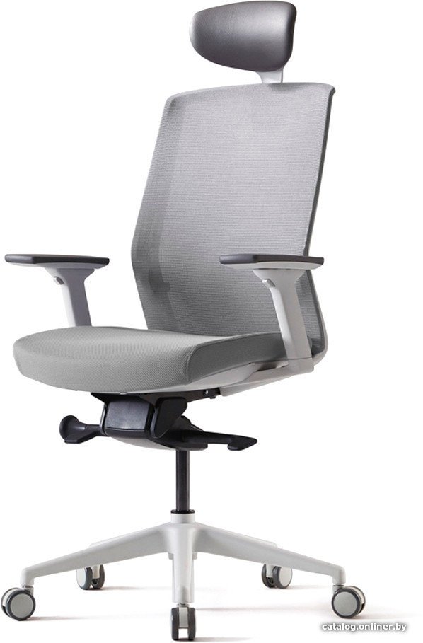 Офисное кресло Bestuhl J1 White Pl с подголовником (серый)