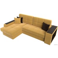 Угловой диван Лига диванов Брюссель левый 110655L (микровельвет желтый)