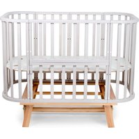Классическая детская кроватка Sweet Baby Barocco New с маятником (серый/натуральный)