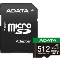 Карта памяти ADATA SPEED PLUS microSDXC 512GB UD512GUI3V30A2SP-RA1 (с адаптером)