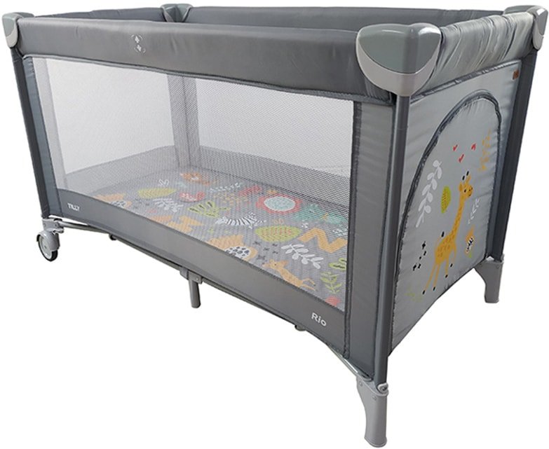 

Манеж-кровать Baby Tilly T-1011 Rio (пепельно-серый)