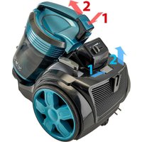 Пылесос Delta DL-0852 (черный/бирюзовый)