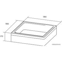 Душевой поддон IDDIS P19W 90x90