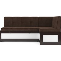 Угловой диван Мебель-АРС Нотис 211х82х135.5 см M11-28-7 (велюр молочный шоколад НВ-178/13)