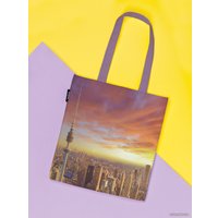 Сумка шоппер JoyArty Панорама Кувейта ткань под лен bsh_30273