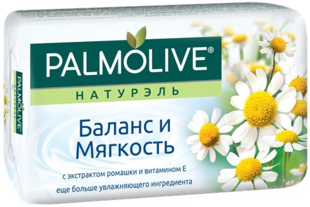 

Palmolive Мыло твердое Баланс и Мягкость с экстрактом ромашки и витамином 150 г