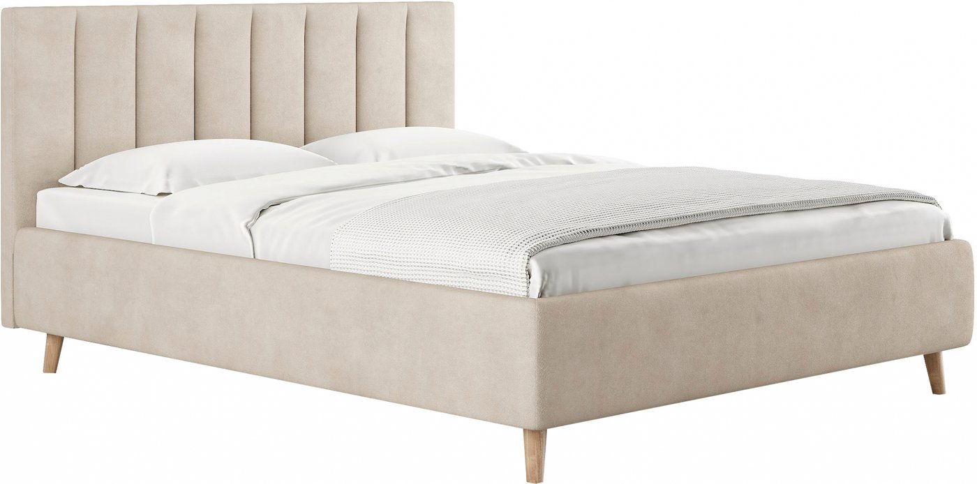 

Кровать Сонум Alma 160x200 (замша кремовый)