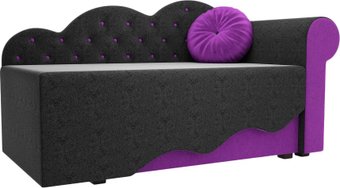 Кровать-тахта Лига диванов Тедди-1 170x70 29530 (черный/фиолетовый)