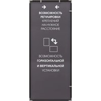 Зеркало Алмаз-Люкс М-438 140x60 (в алюминиевой раме/черный)