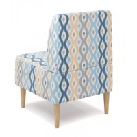 Интерьерное кресло Mio Tesoro Одос Принт (абстракция голубой/микровелюр)