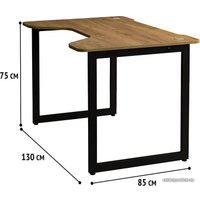 Стол Millwood Лофт Будапешт ДТ-4 130x85x75 (дуб золотой craft/черный)