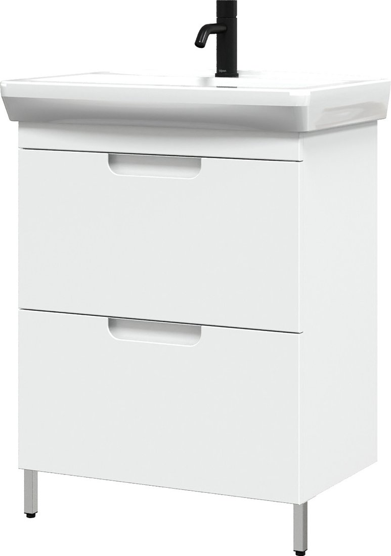 

Belux Тумба под умывальник Мадейра Н 65-02 (1, белый глянцевый)