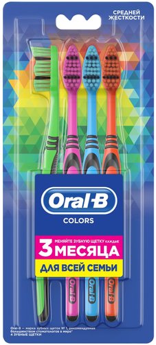 Oral-B Colors средней жесткости (4 шт)