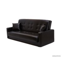 Диван Луховицкая Мебельная Фабрика Аккорд книжка (черный с белой отстрочкой, боннель)