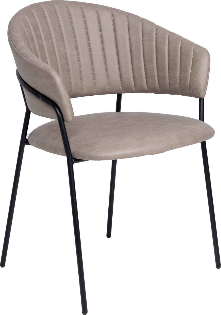 

Стул с подлокотниками Алвест AV 433 (песочная замша Kiprus 03/черный)