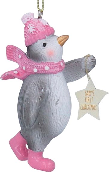 

Елочная игрушка Gisela Graham Baby's First Christmas Пингвин со звездой 10625_2