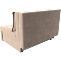 Диван Лига диванов Лагуна (велюр бежевый/кант велюр коричневый)