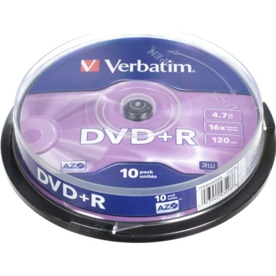 

DVD+R диск Verbatim 4.7Gb 16x 43498 (10 шт.)