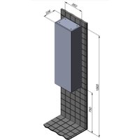 Briz Шкаф-полупенал для ванной Импрэс 35 универсальный 245 04-06к35-00 02 БЕЛ (белый)