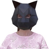 PaperCraft PAPERRAZ Маска Кошка (черный) в Могилеве