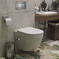 Унитаз подвесной Roxen Antares Bidet в комплекте с инсталляцией StounFix Dual Fresh 6 в 1 960516 (кнопка: оружейная сталь)