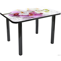 Кухонный стол Solt №3 100x60 (кромка черная/ноги черные)