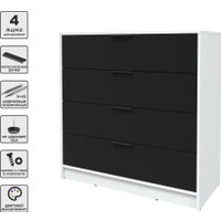 Комод Интерлиния Концепт КТ-К100 (черный/белый платинум)