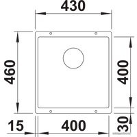 Кухонная мойка Blanco Rotan 400-U 526097 (черный)