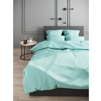 Евро комплект постельного белья Loon Emily (евро, наволочка 70x70, бирюзовый)