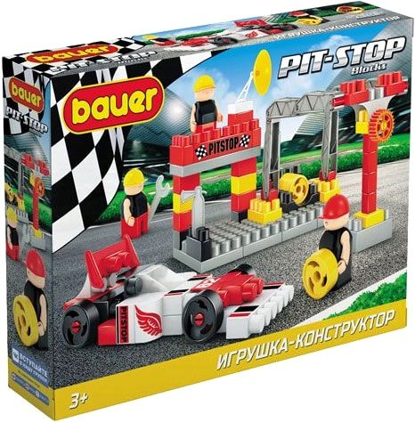 

Конструктор Bauer Pit Stop 820 Гоночная машина и шиномонтаж