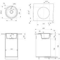 Кухонная мойка Ulgran U-700 (328 бежевый)