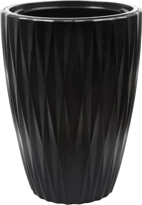 Кашпо Form-Plastic Caro Slim FP-5820-084 (глубокий черный)