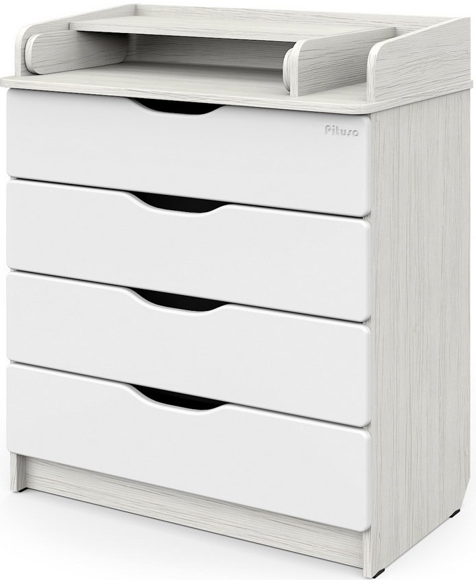 

Детский комод Pituso Wood 804 (ПВХ древесина белая)