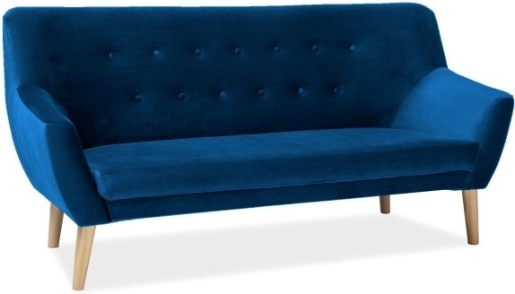 

Софа Signal NORDIC 3 VELVET (Bluvel86 темно-синий/бук)
