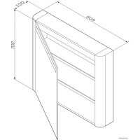  AM.PM Шкаф с зеркалом Sensation 80 M30MCR0801WG (правый, белый глянец)