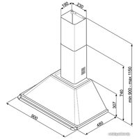 Кухонная вытяжка Smeg KT90BE