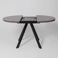 Кухонный стол Мамадома Rondo M-100 раздвижной 100-135 (дымчатая керамика/черный)