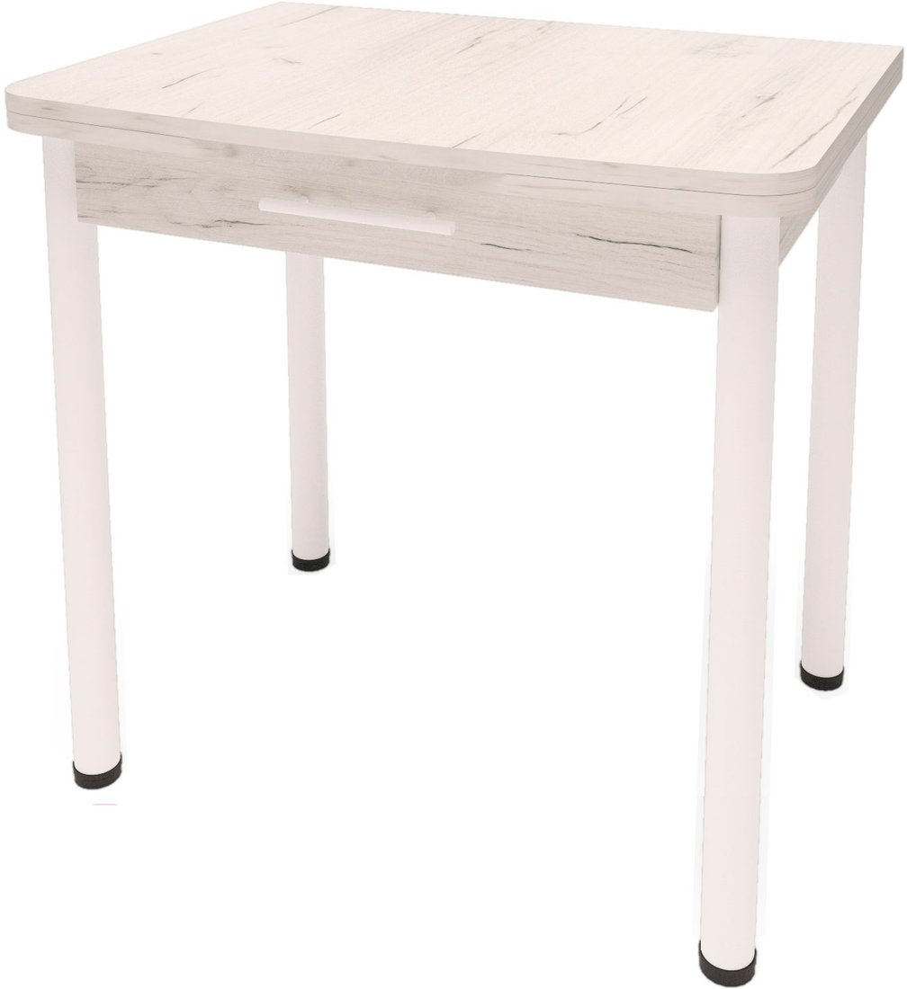 

Кухонный стол Millwood Алтай-03 комфорт 80x120 (дуб белый Craft-металл белый