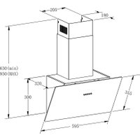 Кухонная вытяжка Meferi AIRBOX60BK Light