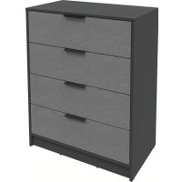 Комод Интерлиния Концепт КТ-К80 Глосс (антрацит/дуб серый)