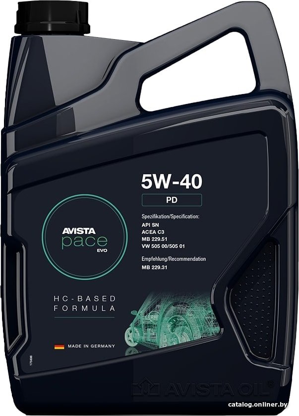 Моторное масло Avista Pace Evo PD 5W-40 5л