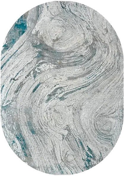 

Ковер для жилой комнаты Milat Leda C793B-GRAY-BLUE-OVAL (1.2x1.7)