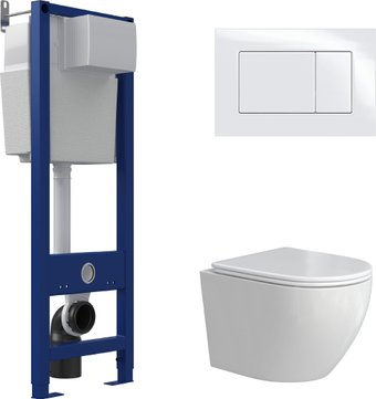 Унитаз подвесной Berges Wasserhaus Okus Rimless 043027 (с сиденьем)