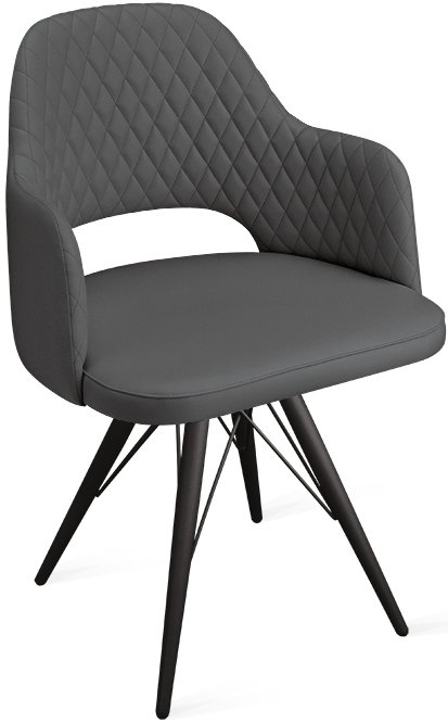

Стул Трия Калипсо К3 (черный муар/кожзамзам Polo Graphite)