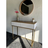 Туалетный столик без зеркала Shtabe Royal 5011 эко (дуб кантри/золото)
